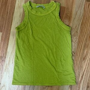 American Giant Lime Green Tank Top Hemp Blend